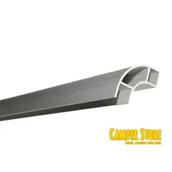 Perfil de aluminio. PLATA. Cerrado 1 cara