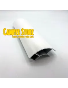 Perfil de aluminio. BLANCO BRILLO. Cerrado 1 cara
