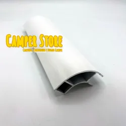 Perfil de aluminio. BLANCO BRILLO. Cerrado 1 cara