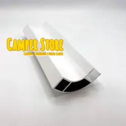 Perfil de aluminio. BLANCO BRILLO. Cerrado 1 cara