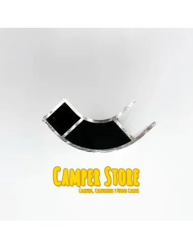 Perfil de aluminio. PLATA. Cerrado 1 cara