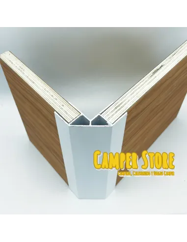 Perfil esquina aluminio. BLANCO. Abierto 2 lados