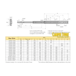 Guía para cajones de extracción total. 30 cm. Pack de 2