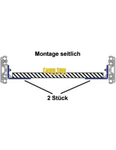 Soportes para guías de extensión total. 559mm. Pack de 2