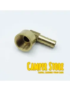 Empalme de latón 90 grados 1/2'' hembra a manguera de 10mm