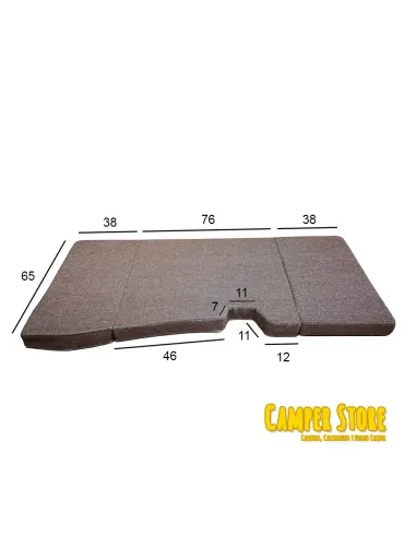 Cama plegable para niño en asientos delanteros. Ford Transit Custom