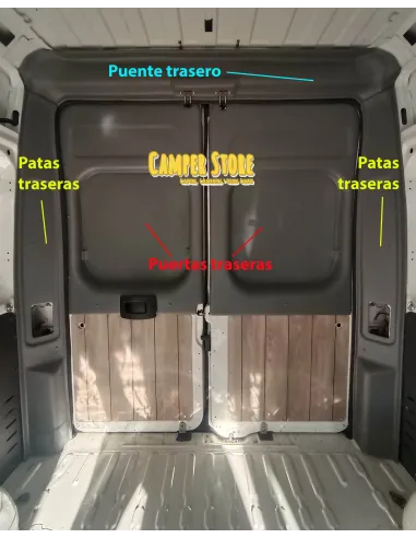 Panelado ABS Gris. Puertas traseras superior. Ducato Jumper Boxer