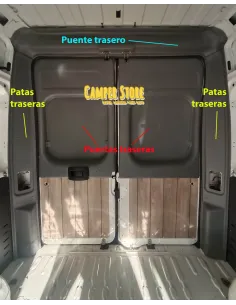 Panelado ABS Gris Claro. Columnas traseras. Ducato Jumper Boxer 2