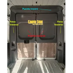 Panelado ABS Gris Claro. Columnas traseras. Ducato Jumper Boxer