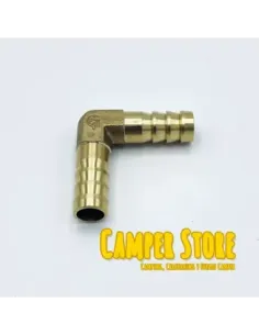 Empalme o codo de latón en L para mangueras de 10 mm