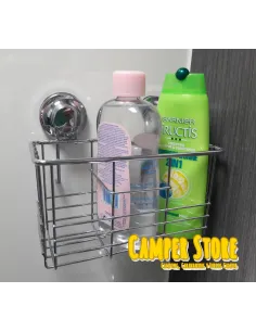 Estante o cesto para baños, con ventosas 2
