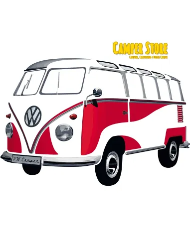 Vinilo Decorativo Colección VW Bulli - Rojo