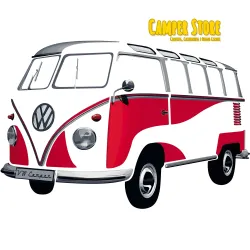 Vinilo Decorativo Colección VW Bulli - Rojo