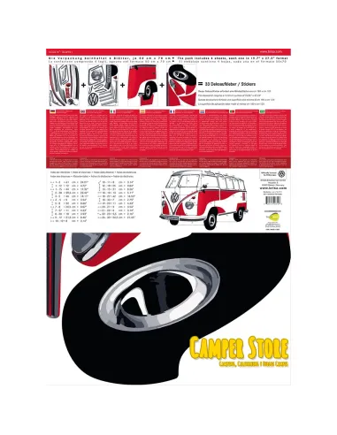 Vinilo Decorativo Colección VW Bulli - Rojo