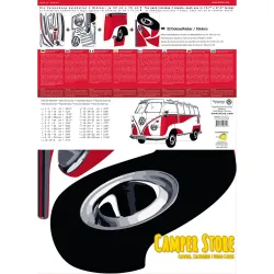 Vinilo Decorativo Colección VW Bulli - Rojo