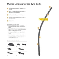 Limpiaparabrisas Hella Dyna Blade: Sprinter/Crafter +06 - Copiloto