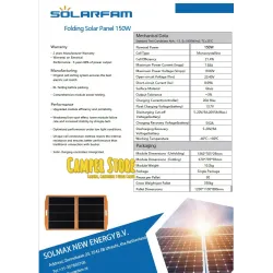Panel solar rígido plegable portátil SolarFam 150W