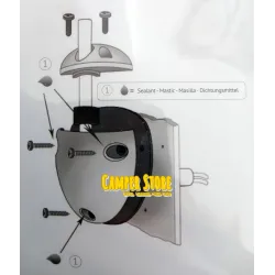 Pasatechos compacto para cables de 10-12 mm. Gris