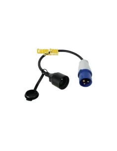 Cable adaptador macho CEE 17/ hembra Shuko, de 60 cm 2