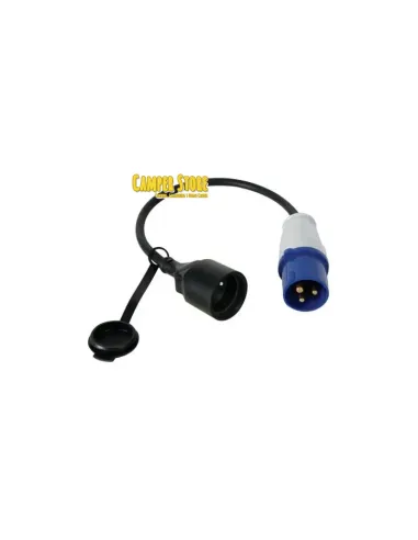 Cable adaptador macho CEE 17/ hembra Shuko, de 60 cm