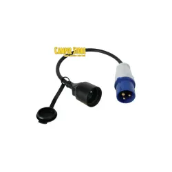 Cable adaptador macho CEE 17/ hembra Shuko, de 60 cm
