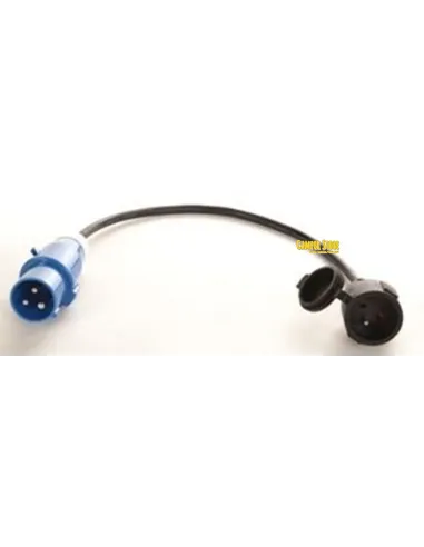 Cable adaptador macho CEE 17/ hembra Shuko, de 60 cm