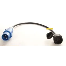 Cable adaptador macho CEE 17/ hembra Shuko, de 60 cm