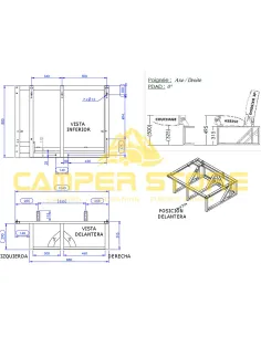 Asiento cama fijo Scopema Neptune 104 2 plazas 2