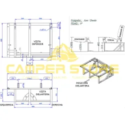 Asiento cama fijo Scopema Neptune 104 2 plazas