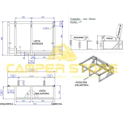 Asiento cama fijo Scopema Neptune 112 2 plazas