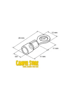 Terminal anilla redondo aislado. Cable de 1,5 - 2,5 2
