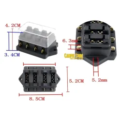Caja Portafusibles. 4 unidades