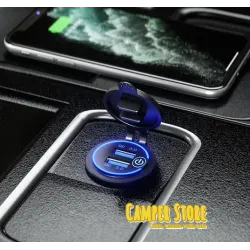 Toma doble de USB encastrable