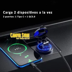 Toma con USB 3.0 + USB tipo C