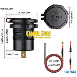 Toma con USB 3.0 + USB tipo C