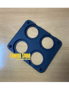 Marco para 4 tomas encastrables. Cuadrado 2