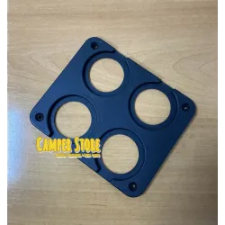 Marco para 4 tomas encastrables. Cuadrado