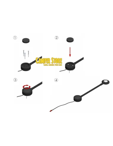 Flexo LED con toma USB. Negro