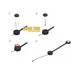 Flexo LED con toma USB. Negro