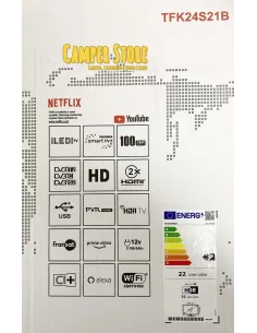 Televisor Telefunken 24" 12V SMART TV con USB 2