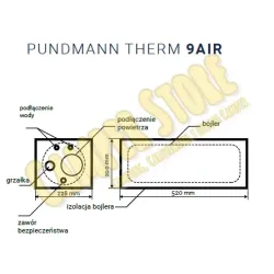 Boiler Pundmann 9,9L Air 230V 500W