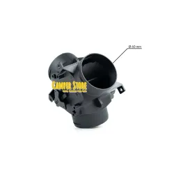 Conector Y Ø 60 mm con regulador de caudal manual