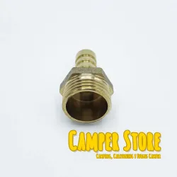 Empalme de latón 1/2'' macho a manguera de 10mm