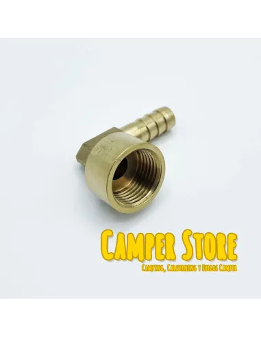 Empalme de latón 90 grados 1/2'' hembra a manguera de 10mm
