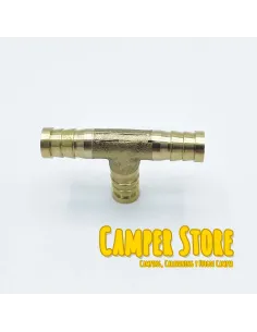 Empalme de latón en T para mangueras de 10mm 2