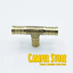Empalme de latón en T para mangueras de 10mm