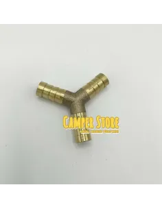 Empalme de latón en Y para mangueras de 10 mm 2