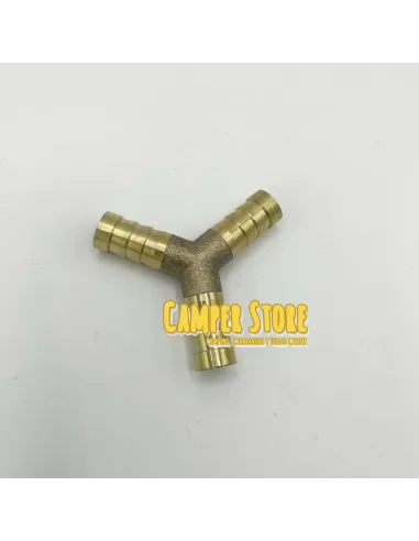 Empalme de latón en Y para mangueras de 10 mm