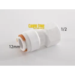 Conector recto 1/2'' hembra a 12 mm