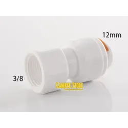 Conector recto 3/8'' hembra a 12 mm